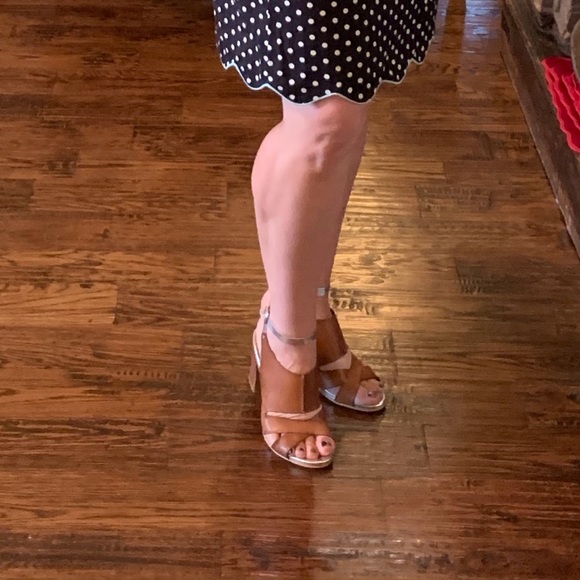 Sixty Seven Heels Leather Silver Strap Size 38 - Picture 7 of 11